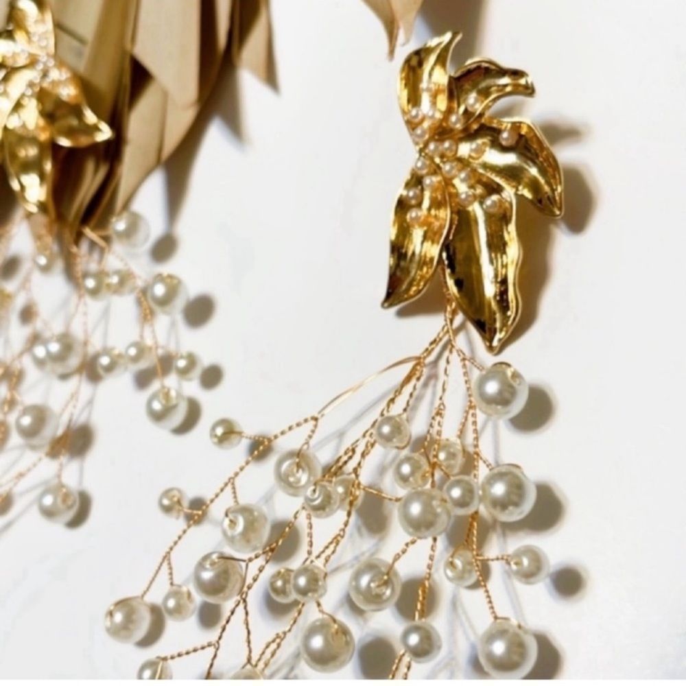 Flower statement earrings #211 - Picture 2 of 6